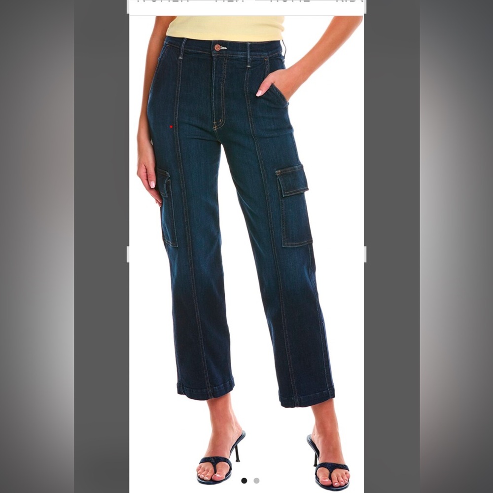 New MOTHER denim RamblerOff Limits Cargo Ankle Jean worn once